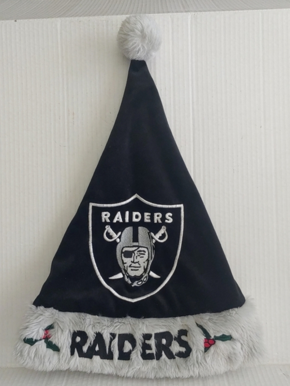 Raiders Football Holiday Christmas Santa Hat - Rare